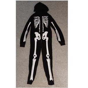 HALLOWEEN Adult Onesie Skeleton Pajamas X-SMALL